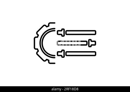 control icon. Icon related to setup and action. line icon style. Simple vector design editable Stock Vector