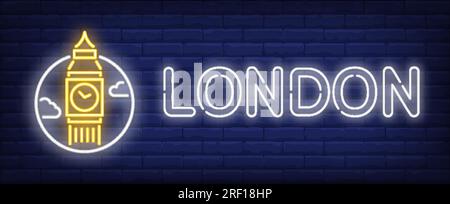 London neon sign Stock Vector