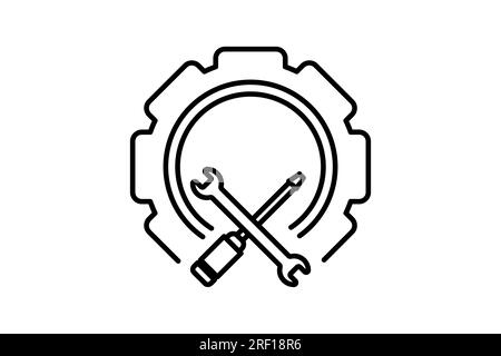 tools icon. Icon related to setup and action. line icon style. Simple vector design editable Stock Vector