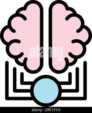 Evidence thinking icon outline vector. Critical mind. Business skill color flat Stock Vector