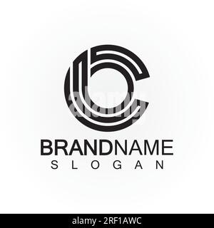 Alphabet letters monogram logo CB,BC,B and C, elegant and Professional letter icon design Stock Vector