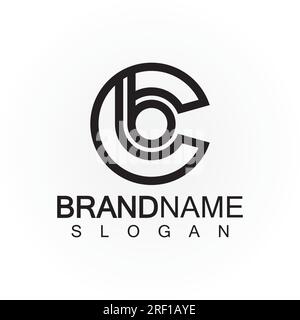 Alphabet letters monogram logo CB,BC,B and C, elegant and Professional letter icon design Stock Vector