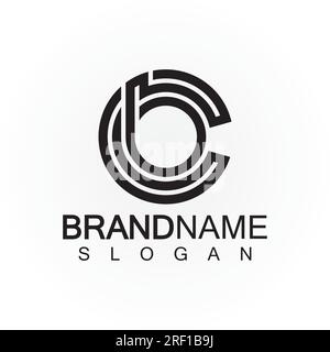Alphabet letters monogram logo CB,BC,B and C, elegant and Professional letter icon design Stock Vector