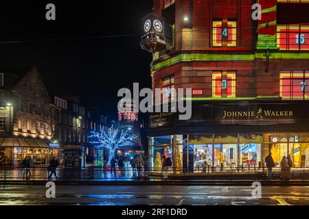 Edinburgh, Scotland, Jan. 2023. Johnnie Walker Princes Street shop offers whisky experience and guided tastings Stock Photo