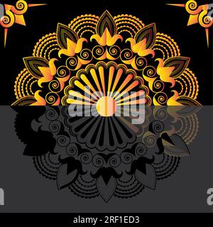 Eye-catching Mandala Vector Drawing Stock Vector