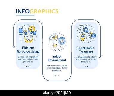 Sustainable office layout with linear icon concept Stock Vector