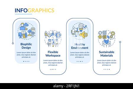 Colorful sustainable office layout with line icons Stock Vector