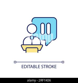 Thin line cooling off period icon Stock Vector