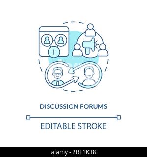 Customizable discussion forums icon concept Stock Vector