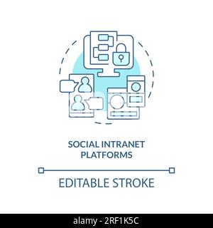 Customizable social intranet platforms icon concept Stock Vector