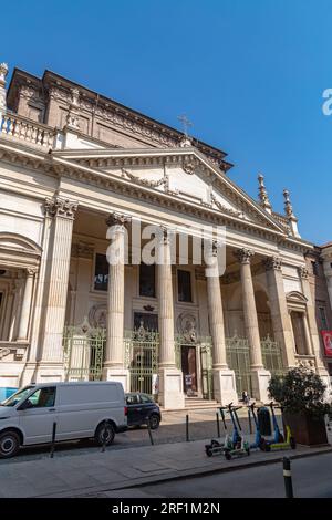 Turin, Italy - March 28, 2022: San Filippo Neri is a late-Baroque style, Roman Catholic church located on on Via Maria Vittoria, Turin, Piedmont, Ital Stock Photo