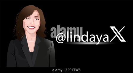 Ceo Twitter Twitter CEO Linda Yaccarino and the new Twitter logo X Stock Photo - Alamy