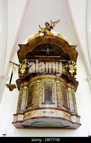 Collegiate Church of St. Peter and St. John, Berchtesgaden, Bavaria, Germany Stock Photo