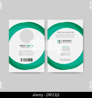 Professional creative simple Business and corporate modern id card template design Stock Vector