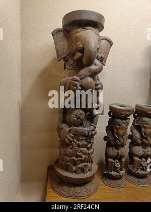 Legs of Palank (bed). Khura, Kalahandi Palace, 20th century Stock Photo