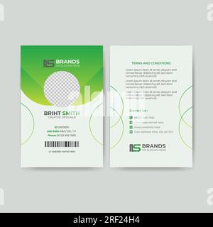 Professional creative simple Business and corporate modern id card template design Stock Vector