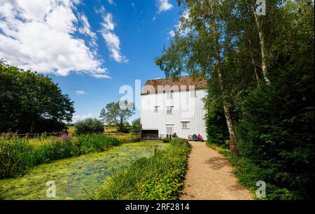 Lode Mill in the grounds of Anglesey Abbey, Lode, Cambridgeshire and Quy Water Stock Photo