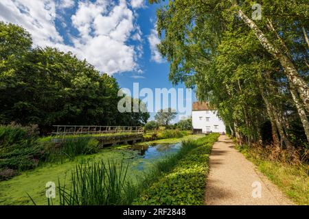 Lode Mill in the grounds of Anglesey Abbey, Lode, Cambridgeshire and Quy Water Stock Photo