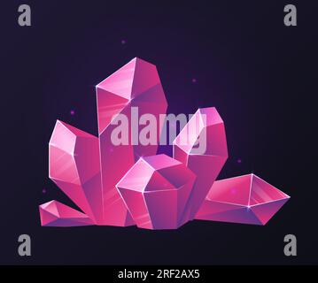 Purple magic crystals vector concept Stock Vector