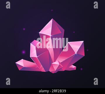 Purple magic crystals vector concept Stock Vector