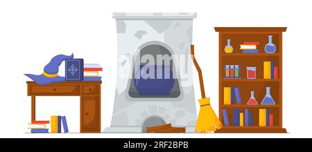 Witchs room vector concept Stock Vector