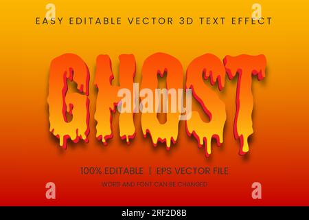 3d editable text effect, Stylish editable font design, text effect font Stock Vector
