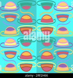 Seamless, abstract, bright, summer pattern. Ornament, mosaic, kaleidoscope. Stock Photo