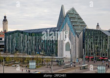 new Augusteum, main building of the University of Leipzig, Germany, Saxony, Leipzig Stock Photo