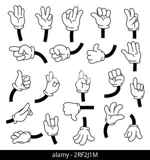 Hand gestures, arms showing signs non verbal talk Stock Vector Image ...