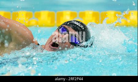 Great Britain's Suzanna Hext in action during the Women's 50m S5 Freestyle, heat 2, during day one of the 2023 Para Swimming World Championships at the Manchester Aquatics Centre, Manchester. Picture date: Monday July 31, 2023. Stock Photo