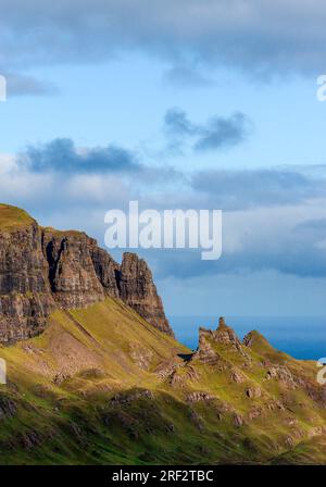 Looking towards The Quiraing from Bioda Buidhe, Trotternish, The isle of Skye Stock Photo