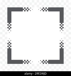 Abstract square race checkered flag frame Stock Vector