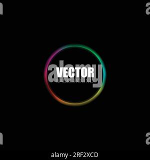 Colorful circle black hole Stock Vector