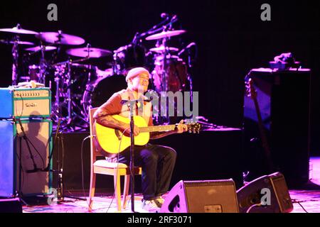 July 30, 2023, Carthage, Tunis, Tunisia: Concert by American star Ben Harper, singer-songwriter as part of the 57th edition of the Carthage International Festival. (Credit Image: © Chokri Mahjoub/ZUMA Press Wire) EDITORIAL USAGE ONLY! Not for Commercial USAGE! Stock Photo