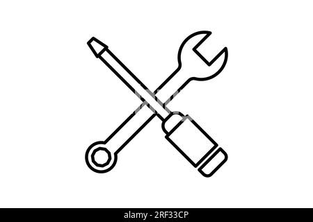 Precision Setup icon. icon related to setup and adjustments. line icon style. Simple vector design editable Stock Vector