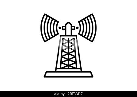 Network Signal Bars icon. icon related to network and connectivity settings. line icon style. Simple vector design editable Stock Vector