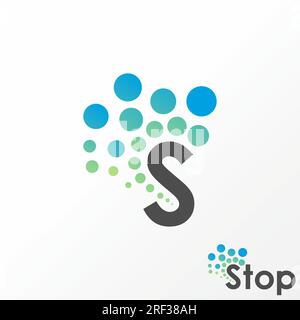Logo design graphic concept creative abstract premium vector stock letter initial S font with oil water splash. Related to monogram typography washing Stock Vector