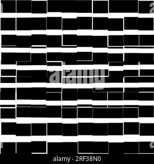 Vector bricks lines abstract texture background vector, black white . Illustration for background Stock Vector