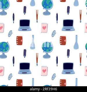 School elements pattern Stock Vector