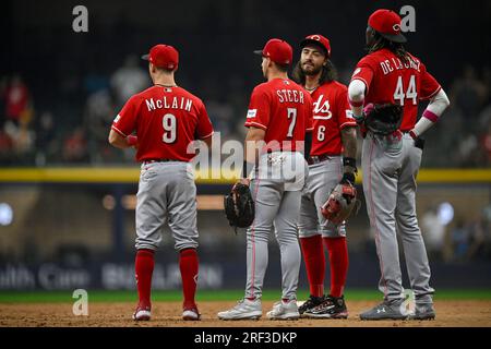 MILWAUKEE, WI - JULY 25: Cincinnati Reds Infielder Jonathan India