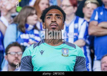 Sheffield, UK. 29th July, 2023. Sheffield Wednesday forward Mallik Wilks during the Sheffield Wednesday FC vs Luton Town FC at Hillsborough Stadium, Sheffield, United Kingdom on 29 July 2023 Credit: Every Second Media/Alamy Live News Stock Photo