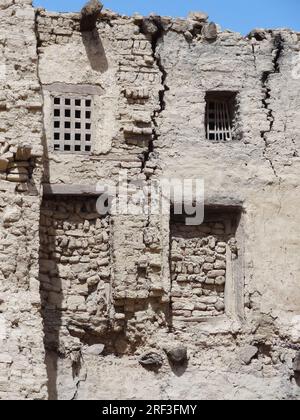 architectural detail at Al-Qasr, a village in the Dakhla Oasis in Egypt Stock Photo