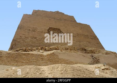 the meidum pyramide in Egypt Stock Photo