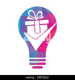 Check Gift Logo Icon Design. Check gift box logo design icon template vector. Stock Vector