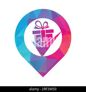 Check Gift Logo Icon Design. Check gift box logo design icon template vector. Stock Vector