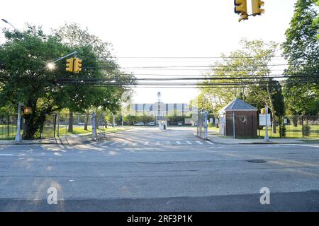 New York, USA. 31st July, 2023. A view of the Creedmoor campus in Queens, one of the sites of a new migrant shelter in New York, NY on July 31, 2023. (Photo by Efren Landaos/Sipa USA) Credit: Sipa USA/Alamy Live News Stock Photo