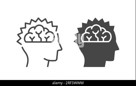 Epilepsy icons. Vector illustration isolated on white. Stock Vector