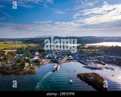The Strangford ferry coming into Strangford from Portaferry, Strangford Lough, County Down, Northern Ireland Stock Photo