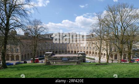 The Crescent, a 5-star spa hotel. Buxton, Borough of High Peak, Derbyshire, England,UK Stock Photo