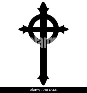 Presbyterian cross icon, Christian Reformed Church linear icon. Christian Reformed Church concept symbol design vector illustration. Stock Vector